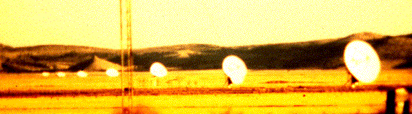 Distorted images of antenna along the north-south arm of the Very Large Array